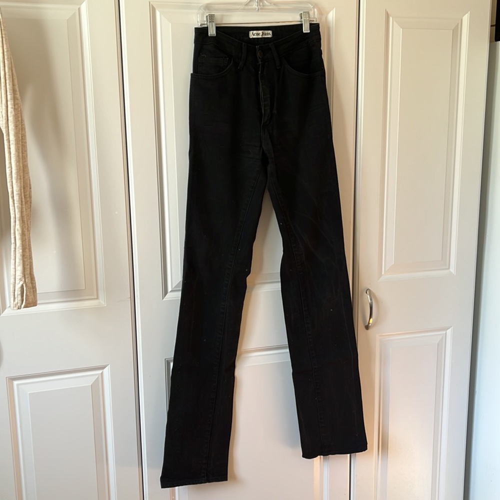 Acne Studio Jeans Tube Cash Black High Waisted 27